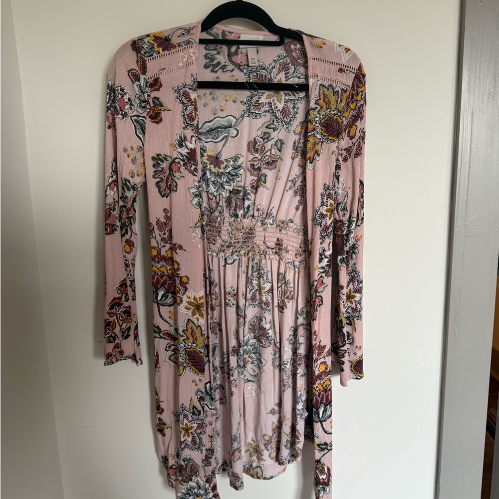 Knox Rose Pink Floral kimono